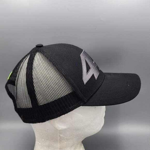 VR46 Valentino Rossi Racing Trucker Hat Black Mesh Snapback Cap OSFA - Picture 6 of 9